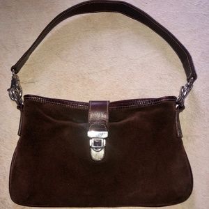 Vintage Brown Roots Suede Purse